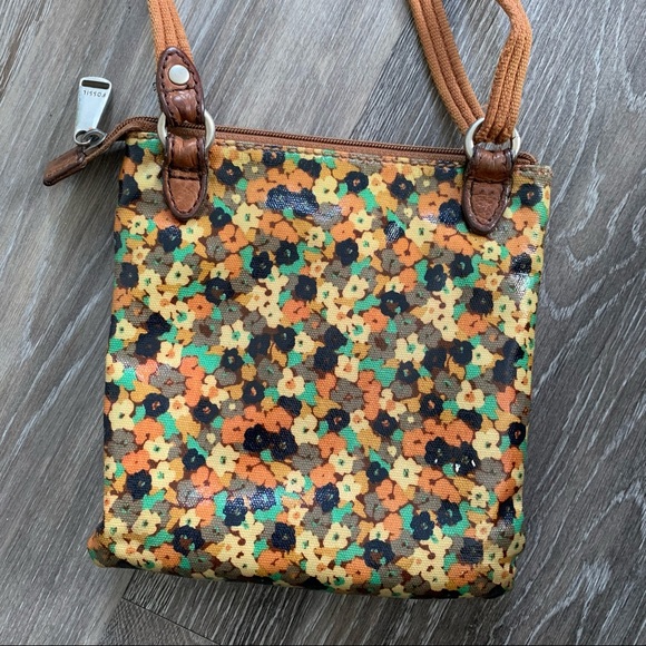 Fossil Crossbody Multicolour Floral Purse - Picture 2 of 16